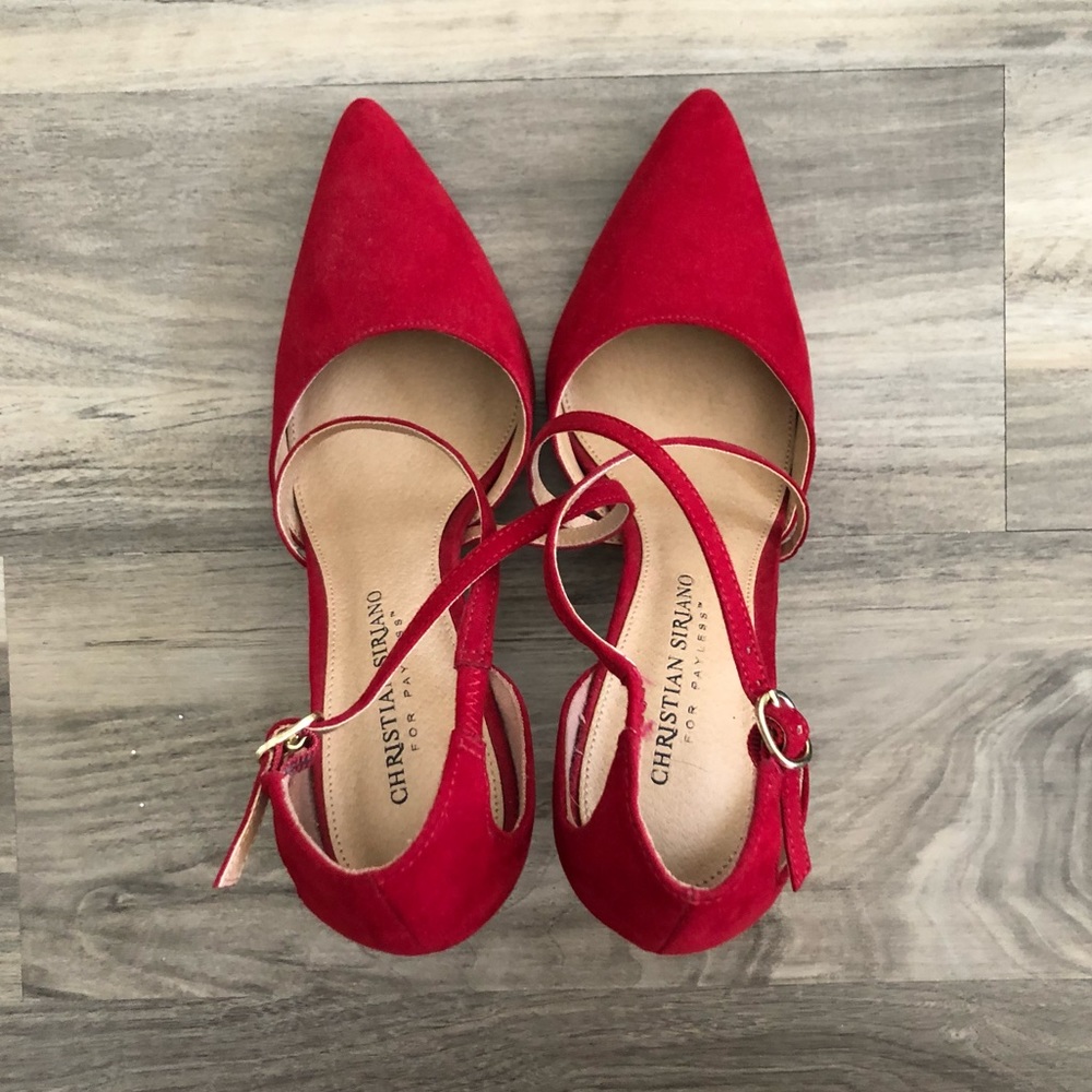 Christian Siriano (for Payless) Red Strappy Heels